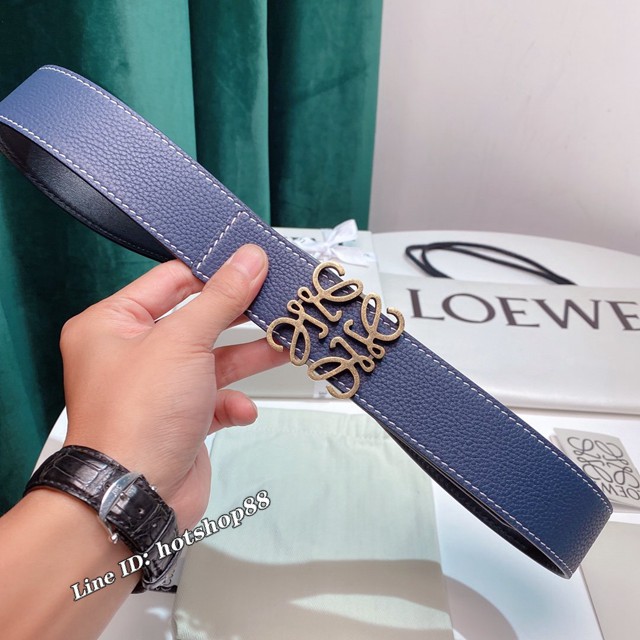 LOEWE高端爆款皮帶 羅意威Anagram圖案帶扣小牛皮腰帶  jjp2571